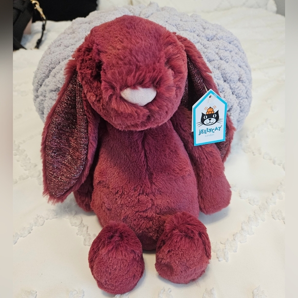 NWT Jellycat Medium Bashful Sparkly Cassis Bunny - Picture 4 of 6